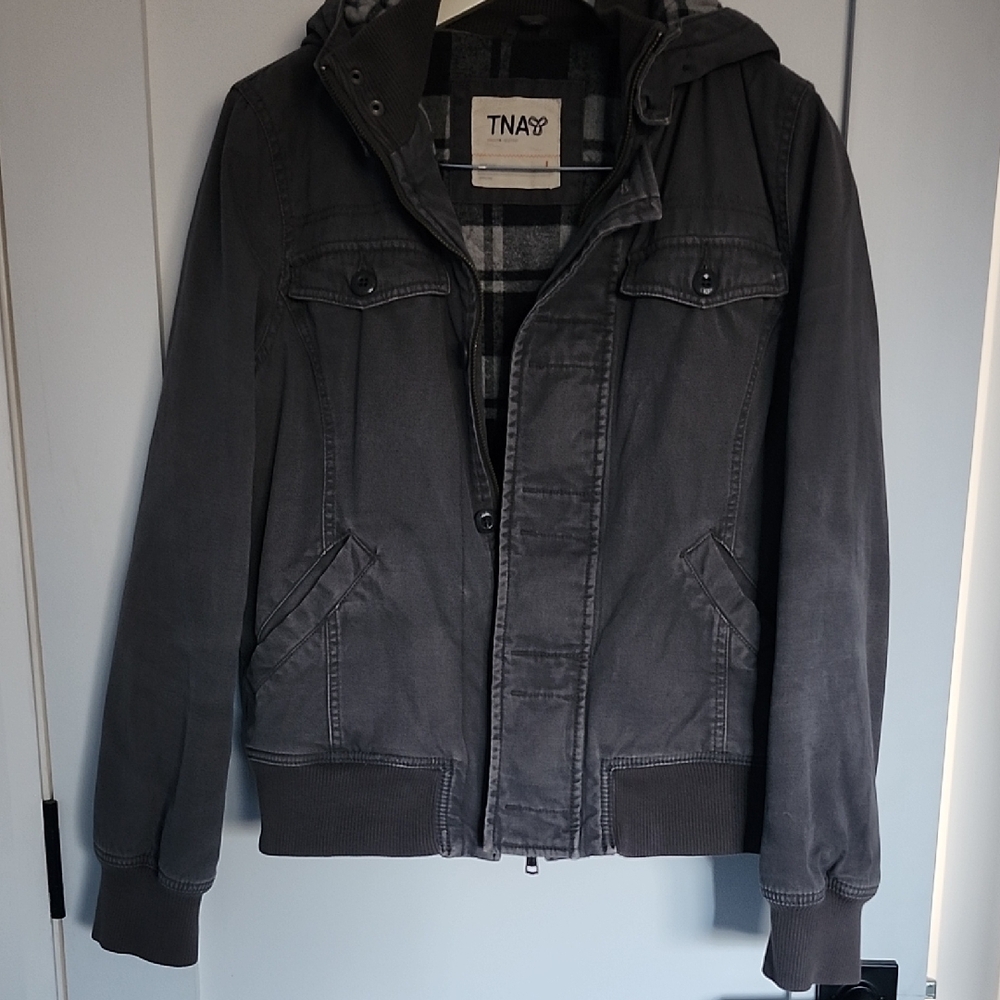 Womens TNA Charcoal Bomber Jacket